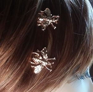 Golden BUMBLEBEE 🐝hair barrettes clips pins 3!